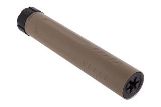 FN RUSH 9Ti Titanium 9mm Suppressor in FDE features Titanium hybrid construction